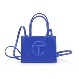 TELFAR mini painter bag in blue